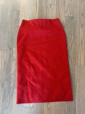 COS Knit Midi Skirt – Red